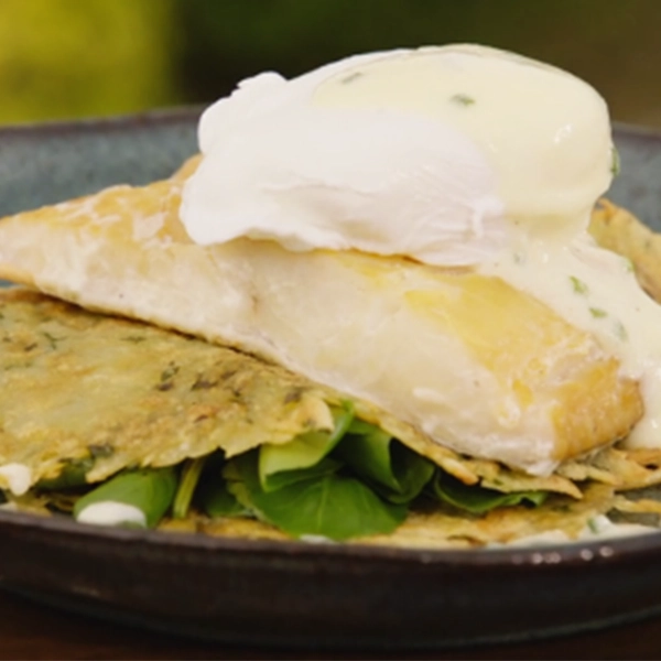 Smoked Haddock with Poached Eggs and Rosti